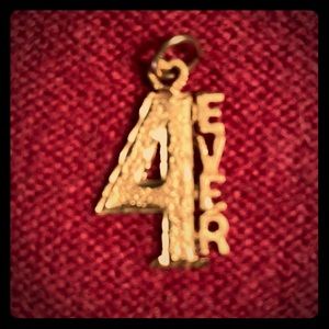 10K Yellow Gold “4Ever” Pendant
